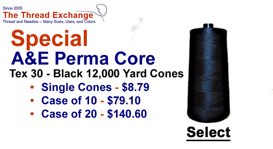 Special - Perma Core - Tex 30 - Black - 12,000 Yard