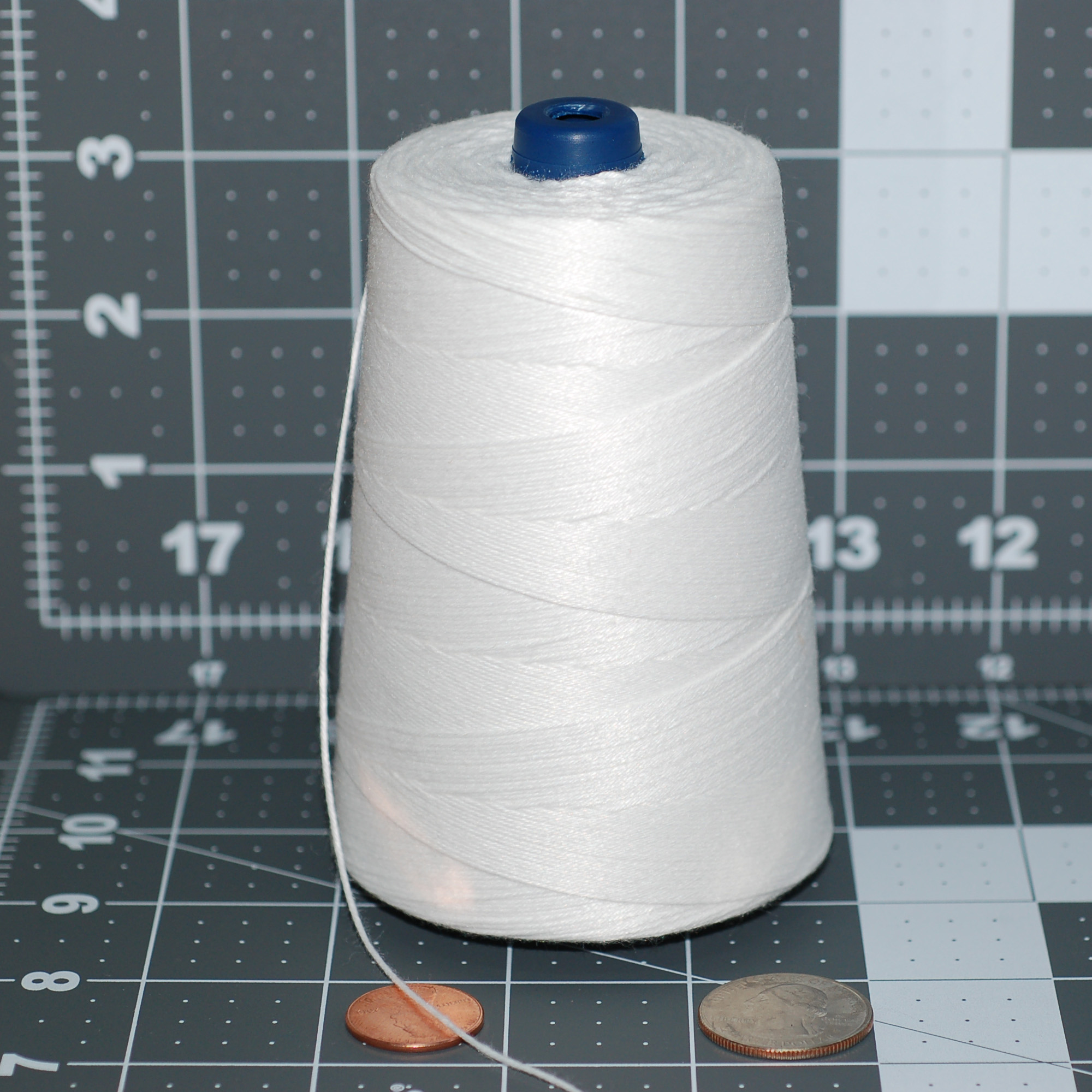 #08093 White 11/3 Poly Cotton Thread for Bag Closer