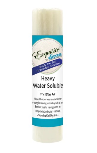 Exquisite Heavy Duty Water Soluble Stabilizer - Clear - 9 In x 10 Yd Shrink Wrapped Roll
