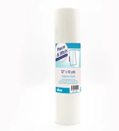 Dime Piece & Stitch Tearaway Stabilizer - White - 15 In x 10 Yd Shrink Wrapped Roll
