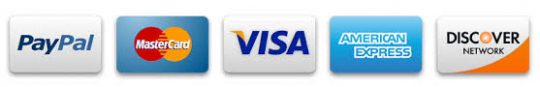 visa, mastercard, discover card, amex, paypal logos