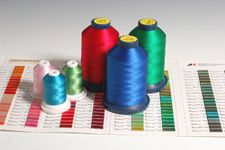 Robison-Anton Super Strength 40-Weight Rayon embroidery thread.